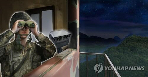 군 야간경계 <연합뉴스>